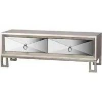 Diama Mirrored Coffee Table with 4 Drawers - Champagne