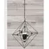 Diamond 3 Pendant Light - Black, Clear Glass
