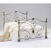 Diane Metal King Size Bed Frame - Antique Brass alternate view