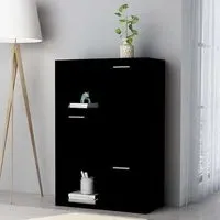 Diara Storage Cabinet with 3 Doors - Black, Engineered Wood