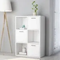 Diara Storage Cabinet with 3 Doors - White, Engineered Wood