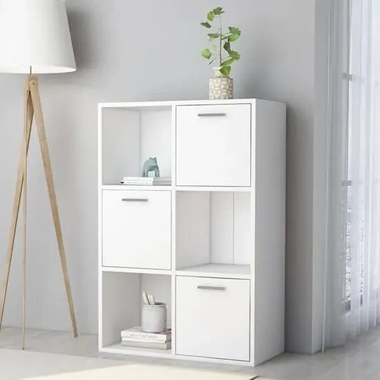 Diara Storage Cabinet with 3 Doors - White, Engineered Wood