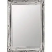 Dicrona Rectangular Wall Mirror - Distressed White, MDF