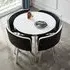 Diego Round Dining Table Set - Marble Effect, Acryl
