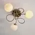 Dieppe 3-Light Semi Flush Ceiling Light - Antique Brass