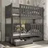 Dieppe Bunk Bed with Storage - Graphite, Pine Wood