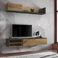 Dieppe Entertainment Unit - Flagstaff Oak, Anthracite