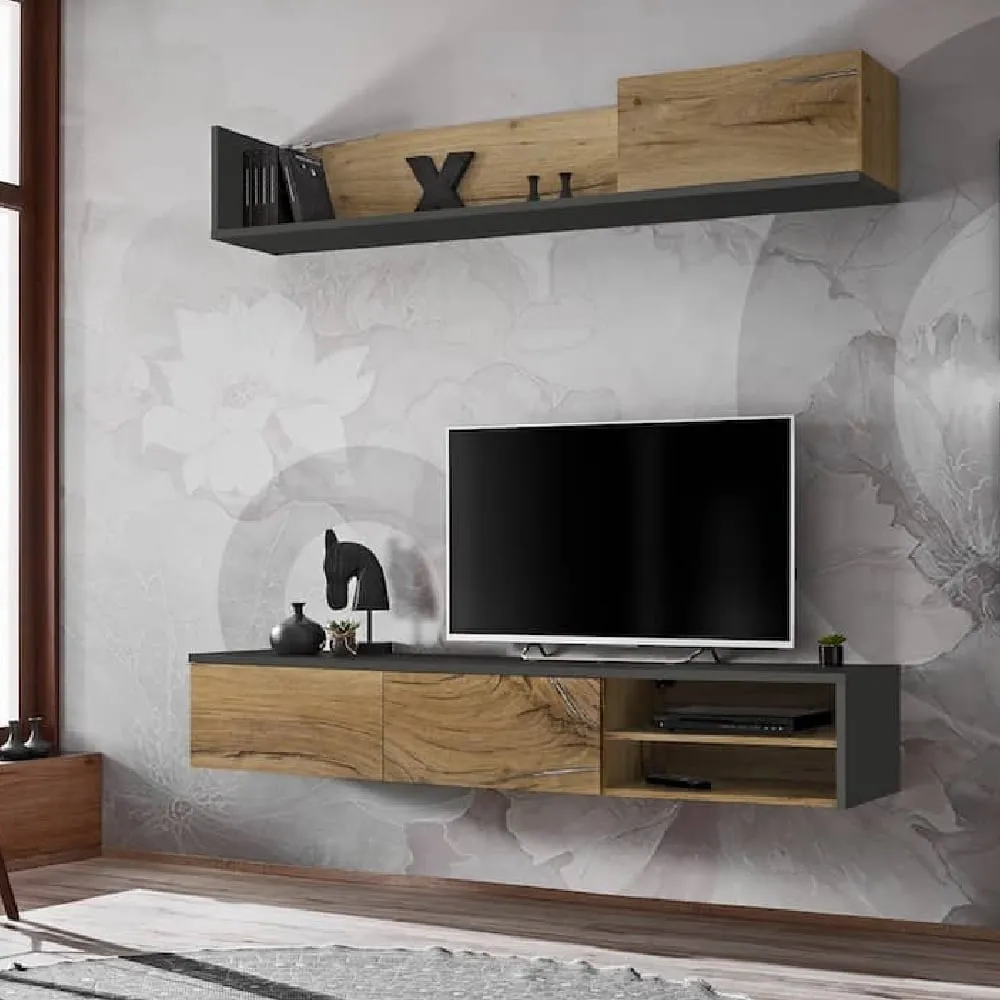 Dieppe Entertainment Unit - Flagstaff Oak, Anthracite image