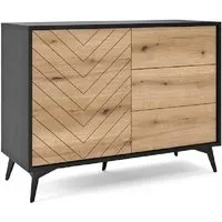Dieppe Sideboard 1 Door 3 Drawers - Evoke Oak alternate view