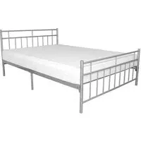 Dieppe Single Bed Frame - Silver, Metal