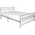 Dieppe Single Bed Frame - Silver, Metal