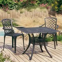 Dillon 3-Piece Round Bistro Set - Black, Cast Aluminium alternate view