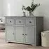 Dillon Sideboard with 3 Doors 3 Drawers - Grey, Pine