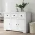 Dillon Sideboard with 3 Doors 3 Drawers - White, Pine