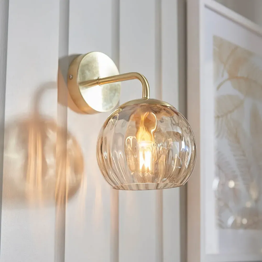 Dimple Wall Light - Champagne, Brass