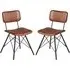 Dinas Dining Chairs In Pair - Bruciato, Leather