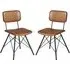 Dinas Dining Chairs In Pair - Light Tan, Leather