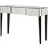 Dingolay Mirrored Console Table with 3 Drawers - Silver