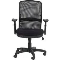 Dion Office Chair with Lumbar Support - Black, Fabric