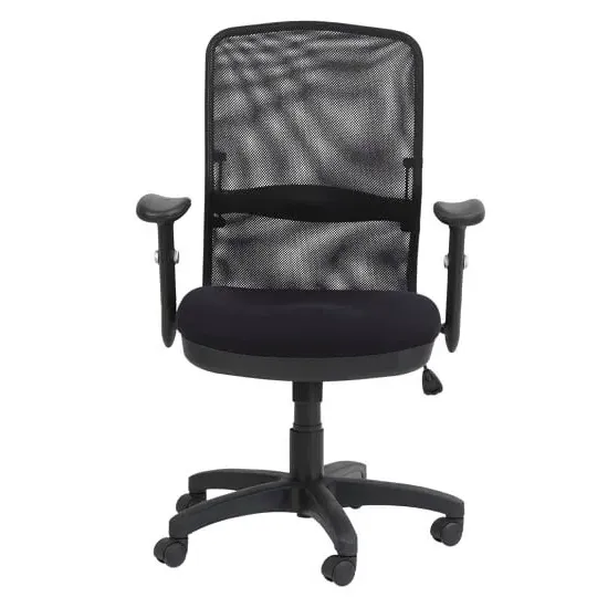 Dion Office Chair with Lumbar Support - Black, Fabric image
