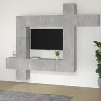 Dirk Modular TV Cabinet Set - Concrete Effect, Engineered Wood