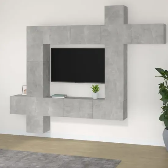 Dirk Modular TV Cabinet Set - Concrete Effect, Engineered Wood image