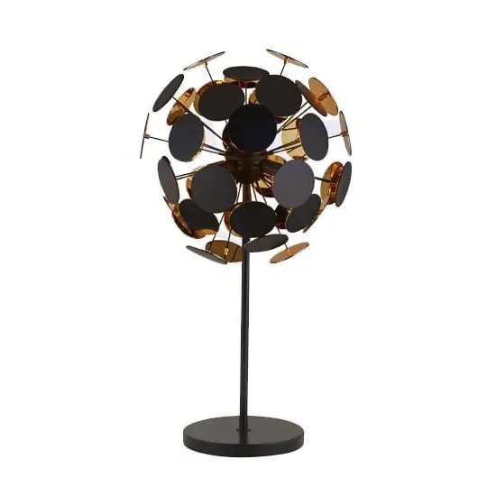 Discus 3 Bulb Table Lamp - Black, Gold