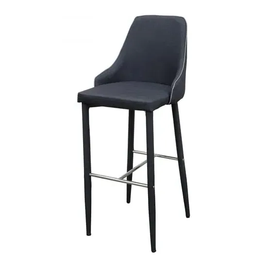 Divina Bar Stool - Charcoal, Fabric image