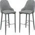 Divina Bar Stool - Grey, Fabric