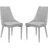 Divina Dining Chair Pair - Grey, Fabric