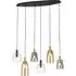Divine 6 Light Multi Drop Pendant Light - Black