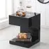 Dixon Bedside Cabinet with Drawer - Black, High Gloss