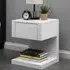 Dixon Bedside Cabinet with Drawer - White, High Gloss
