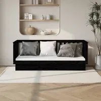 Diza Single Day Bed - Black, Pinewood