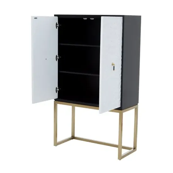 Dodoma Console Table with 2 Doors - Gold, Wood image