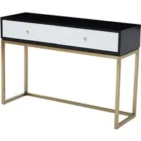 Dodoma Console Table with 2 Drawers - Gold, Wood