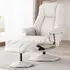 Dollis Swivel Recliner Chair with Stool - Mushroom, Leather
