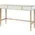 Dombay Mirrored Console Table with 3 Drawers - Rose Gold