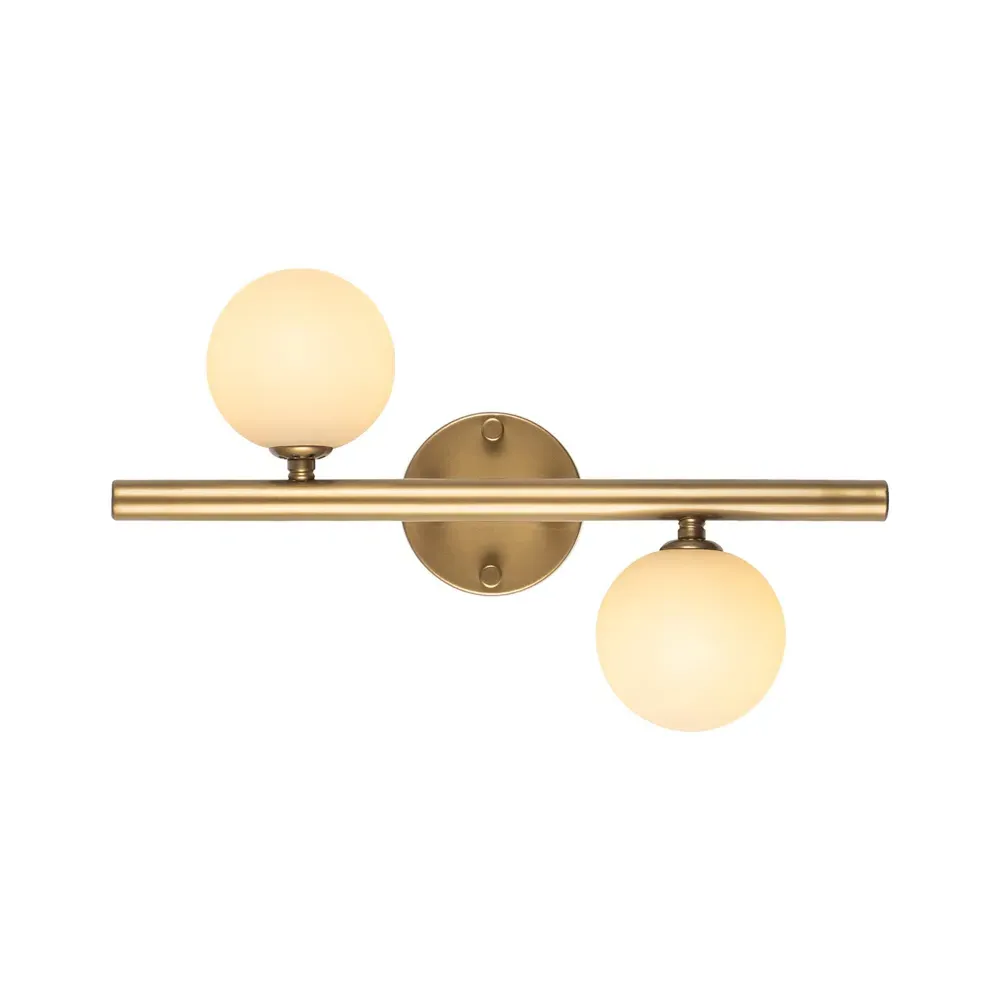 Domino 2-Light Wall Light - Gold, Metal product