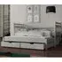 Donna Day Bed with Trundle and Mattress - White, Pinewood