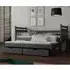 Donna Day Bed with Trundle and Storage - Graphite, Pinewood