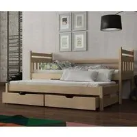 Donna Day Bed with Trundle and Storage - Pine, Pinewood