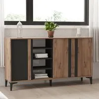 Dora 3-Door Sideboard - Atlantic Wood Effect, Melamine alternate view