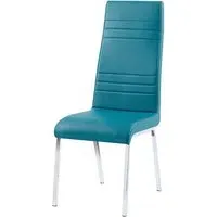 Dora Dining Chair - Teal, Faux Leather
