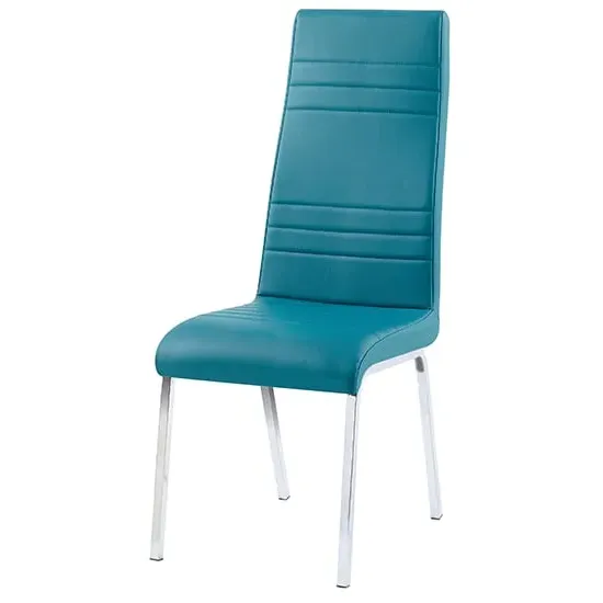 Dora Dining Chair - Teal, Faux Leather