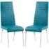 Dora Dining Chairs - Teal, Faux Leather