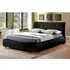 Dorado King Size Bed Frame - Black, Faux Leather