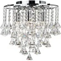 Dorchester 4-Light Ceiling Light with Crystal - Chrome