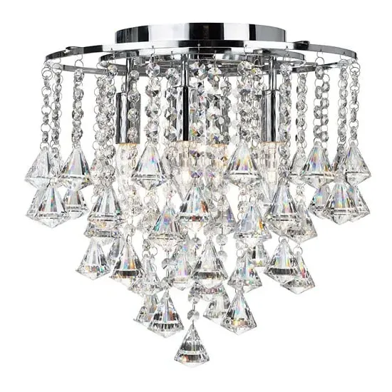 Dorchester 4-Light Ceiling Light with Crystal - Chrome image