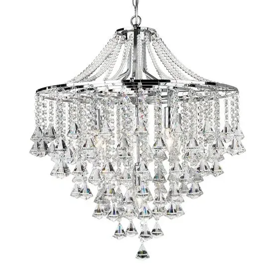 Dorchester 5-Light Chandelier with Crystal - Chrome